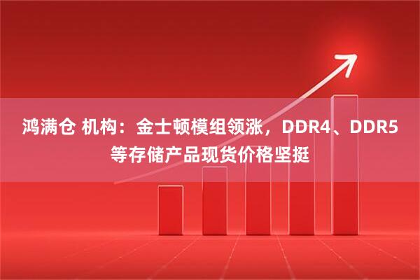 鸿满仓 机构：金士顿模组领涨，DDR4、DDR5等存储产品现货价格坚挺